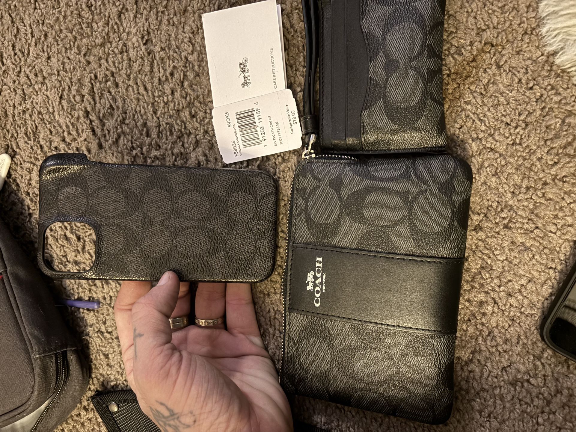 Coach Set . iPhone Case Coin And Wallet