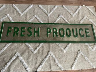 Large Fresh Produce *Metal  Sign