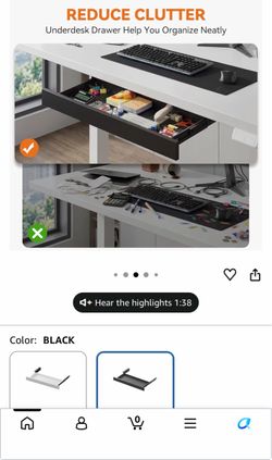 Black Underdesk Drawer Organizer