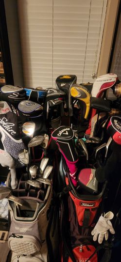 Tons of drivers, Fairway woods, iron sets, putters!