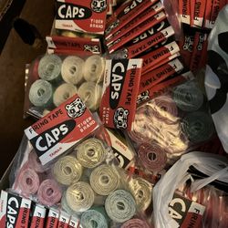 Box Full Of Vintage Poppers, Caps Toys