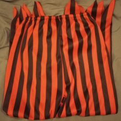 Kids Halloween Joker Clown Jester Stripped Black Red Pants Sz 7 