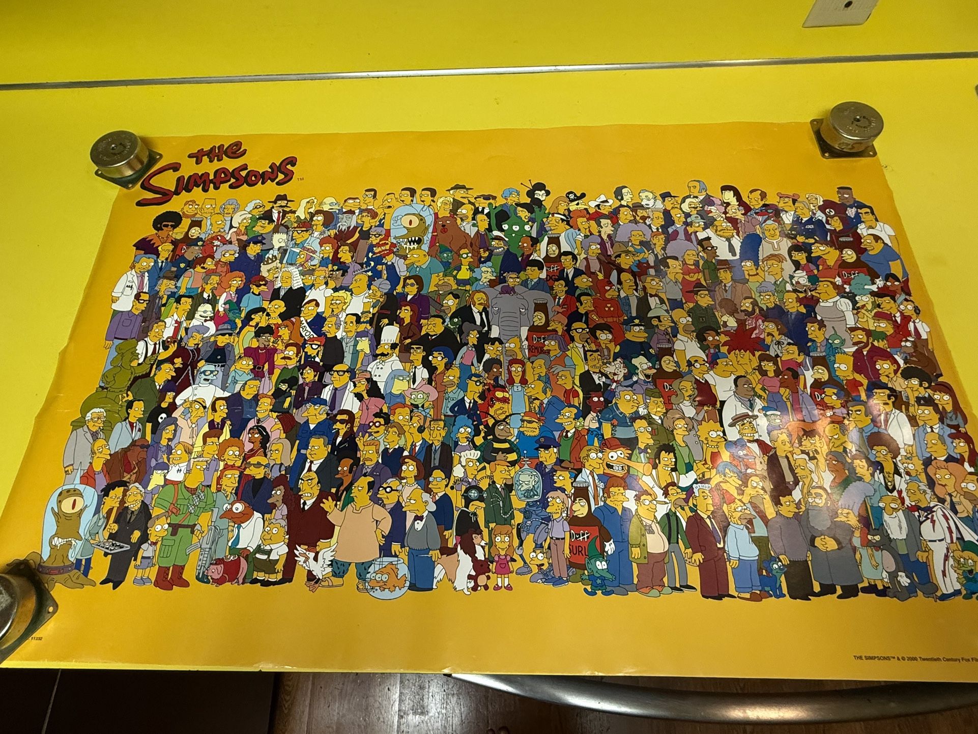 Vintage Year 2000 Simsons Large Poster Collage Of All Characters