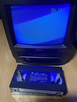 The Orion TVCR0950B is a vintage 9-inch color CRT television and built-in VHS VCR combo