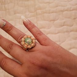 Ethiopian opal ring