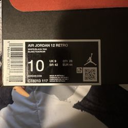 Brand New Size 10 Jordan 12 Retro Taxi $190