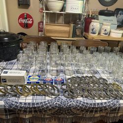 Large Canning Lot Waterbath Canner, Jars & Accessories 