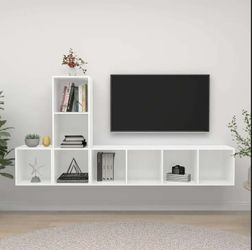 3 Piece Tv Cabinet Set White