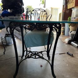 Beautiful Glass And Steel Table