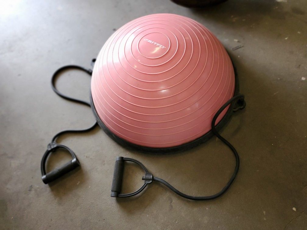 Pink Yoga Ball Balance Trainer with pump