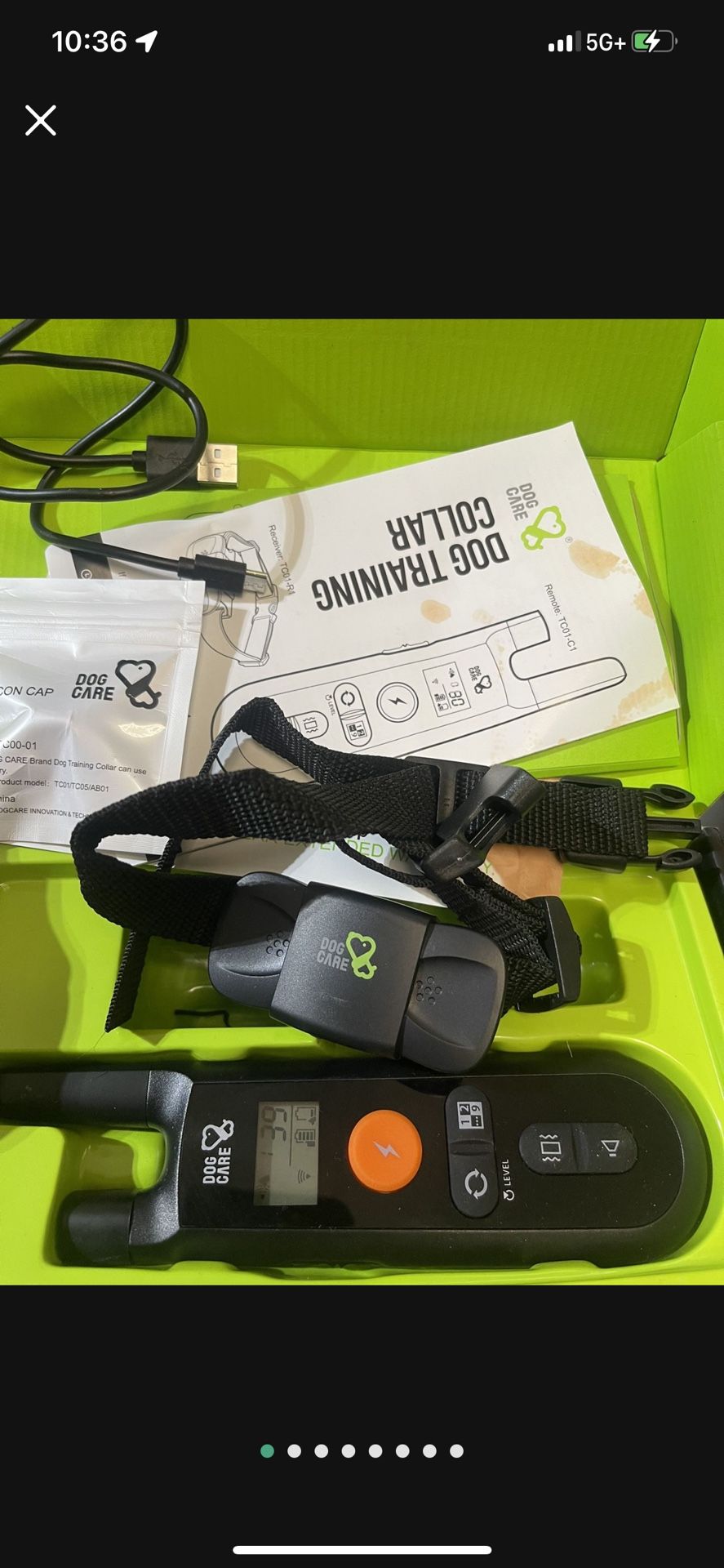 DOG CARE Dog Training Collar - Rechargeable Dog Shock Collar with Beep, Vibration and Shock Training Modes, Rainproof, Long Remote Range, Adjustable S