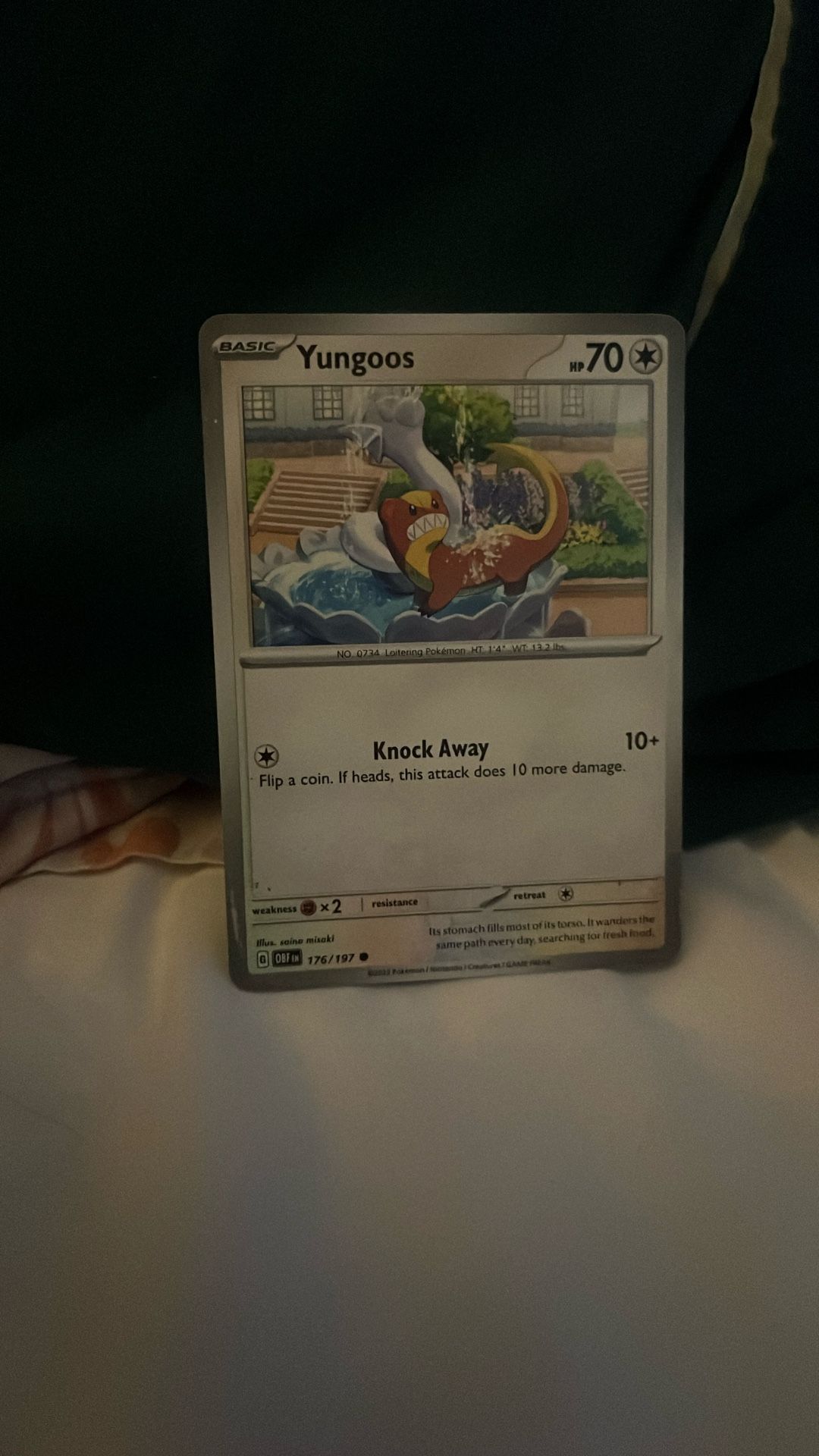Yungoos 70 Pokemon Card Obsidian Flames