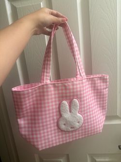 Miffy Pink Gingham Tote Bag