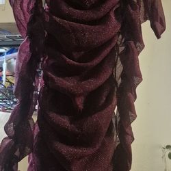 Burgundy  Ladys Dress Perfect For Valetines Day