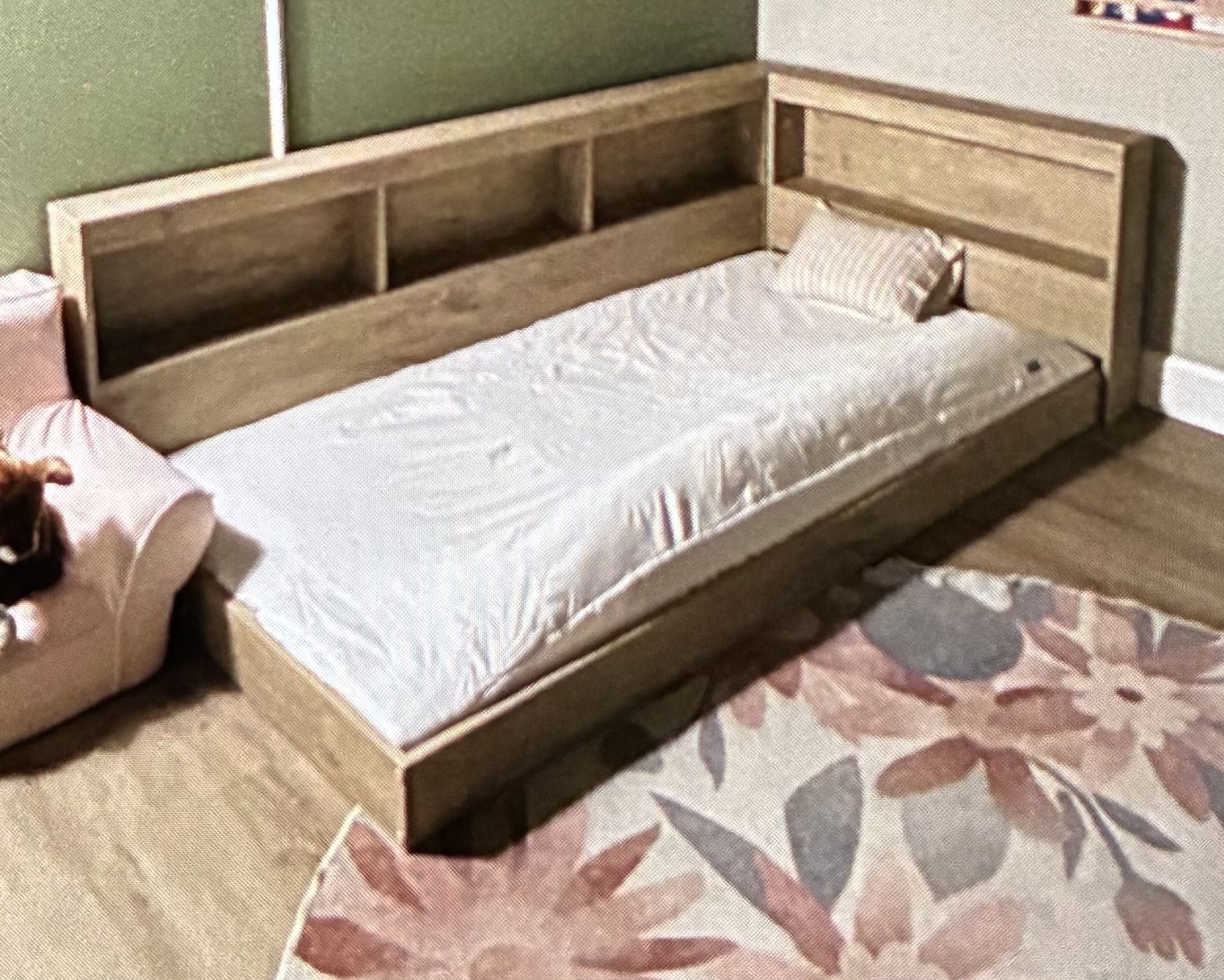 Twin Floor Bed Frame & Mattress