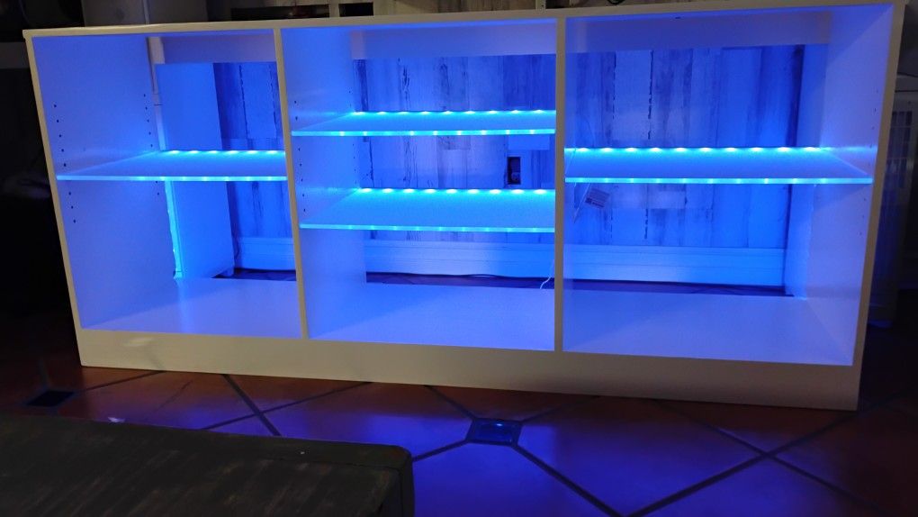 New Tv ๐บ Stand  Acrylic shelves.
With led lights