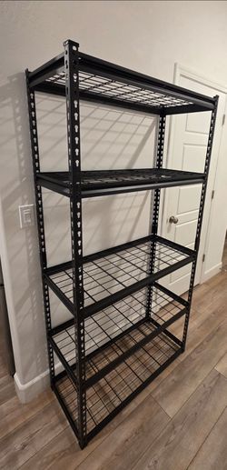Black Metal Wire Shelving Unit 5-Tier