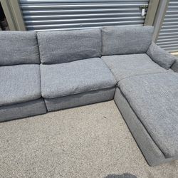 Grey Sectional Sofa With Ottoman 