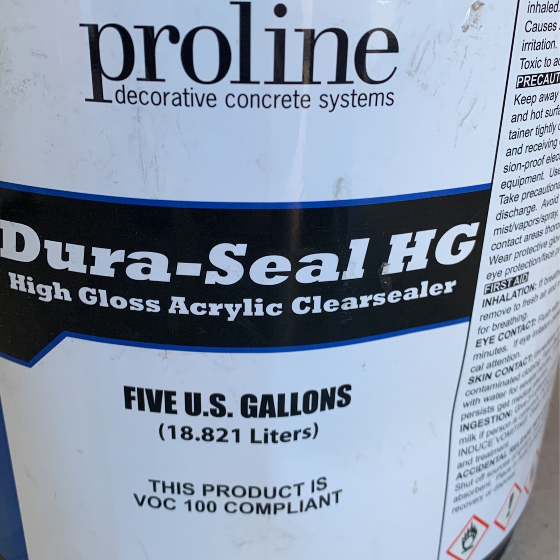 Proline DuraSeal High Gloss Sealer Concrete Care for Sale in Santa