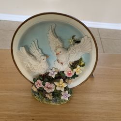 Decorative bird plate and holder