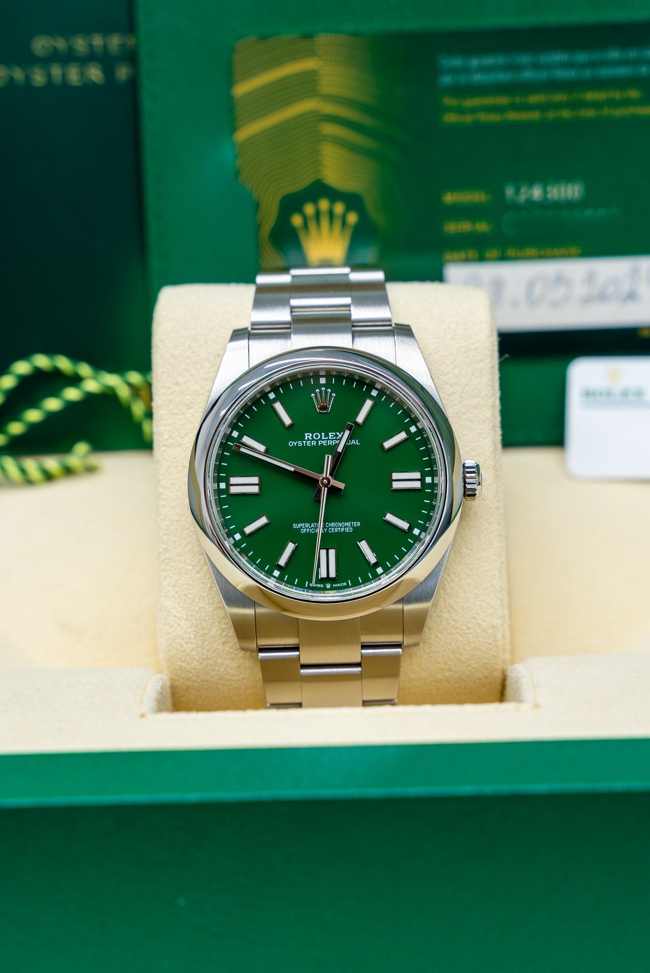 Rolex Oyster Perpetual 41mm Green Face