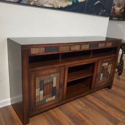 Solid wood console table