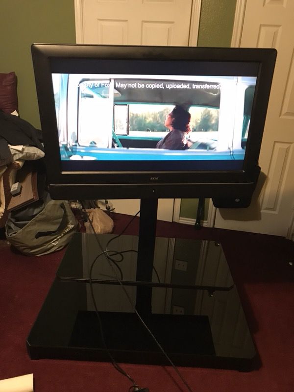 40 inch AKAI TV with Stand and Blu Ray Player