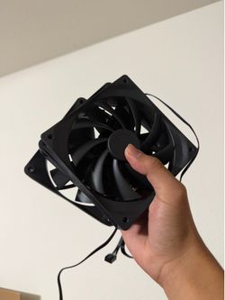 3x NZXT F120 120mm PWM Case/Radiator Fans Black Tested Working Pair