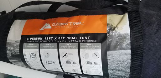 12x8 tent No stakes No rods Just the fabric and bag plus the sticks pictured