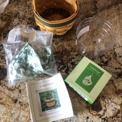 Longaberger Vintage 2001 Basket Combo With Tie On 