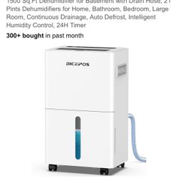 1500 Sq.Ft Dehumidifier for Basement with Drain Hose, 21 Pints Dehumidifiers for Home,