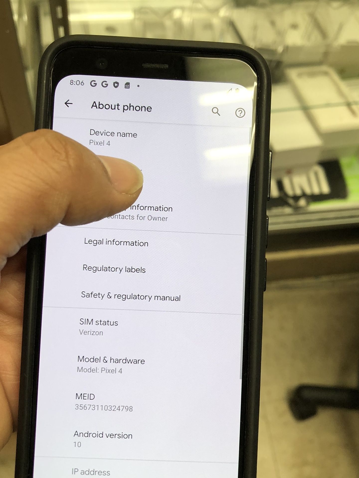 Factory Unlocked Google pixel 4 excellent condition, with store warranty