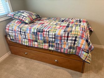 Twin Captain’s Bed - Oak - w/ Trundle & 3 drawers