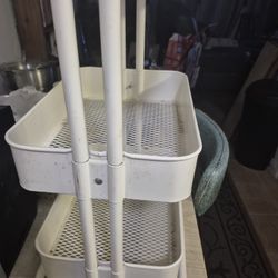 three shelf metal rack