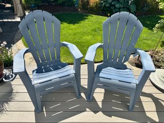 Adirondack Chairs Pair (2), Ocean Blue color,