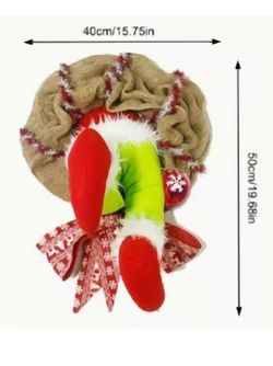 grinch wreath, large