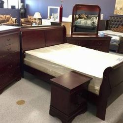 NEW Complete 6pc Queen Bedroom with NEW Mattress Set 