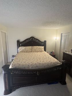 King bed, dresser, and chest