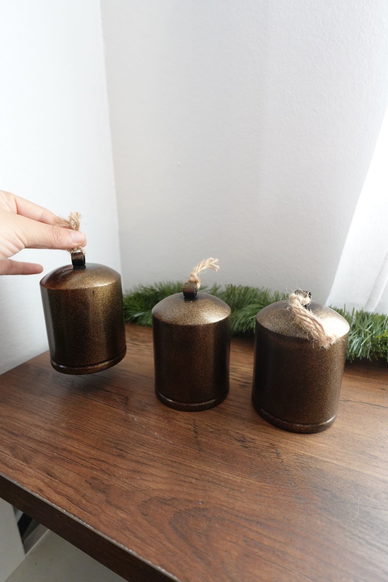 Set of 3 Decorative Bells β Holiday Shelf Decor π