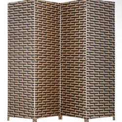 4 Panel Woven Room Divider