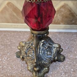 Desigm BM Bronze 331  or Brass Lighter on Red Glass