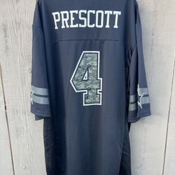 Dallas Cowboys Authentic Dak Prescott #4 Military NFL NWT Jersey Size XL