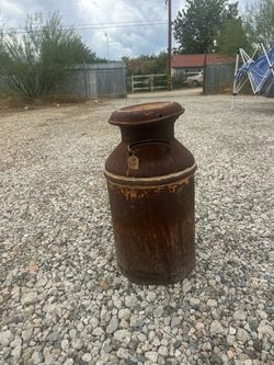 Large Antique Milk Can ~ Yard Art
