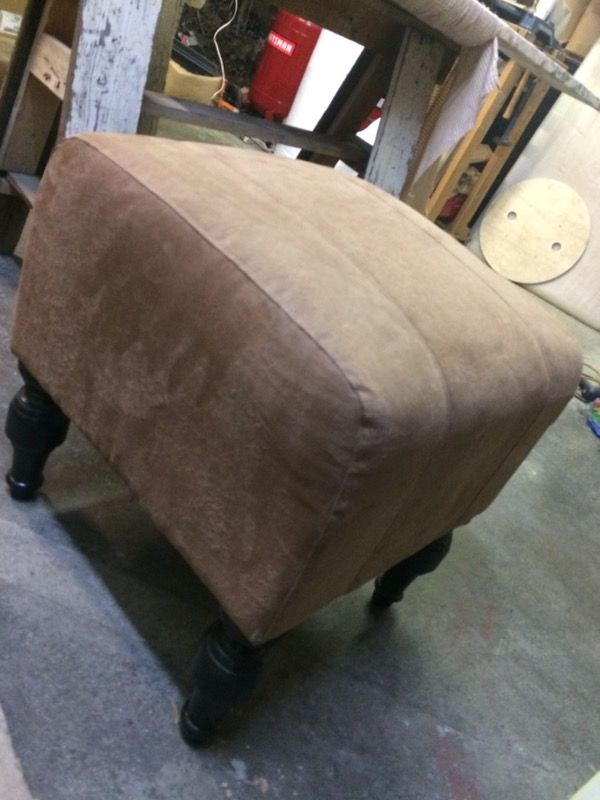 Leather ottoman