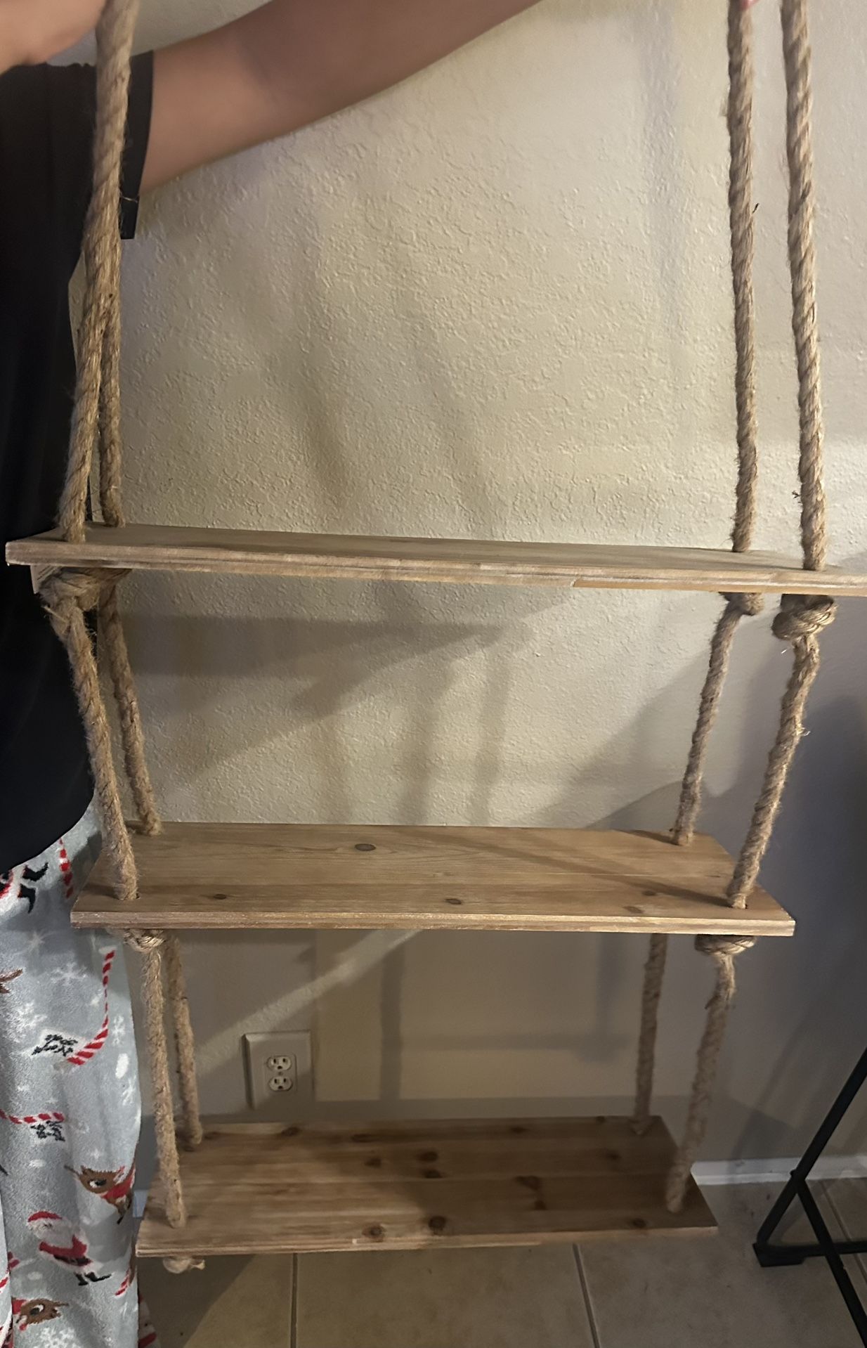 Hanging Shelves, 3 Tier w/ Rope