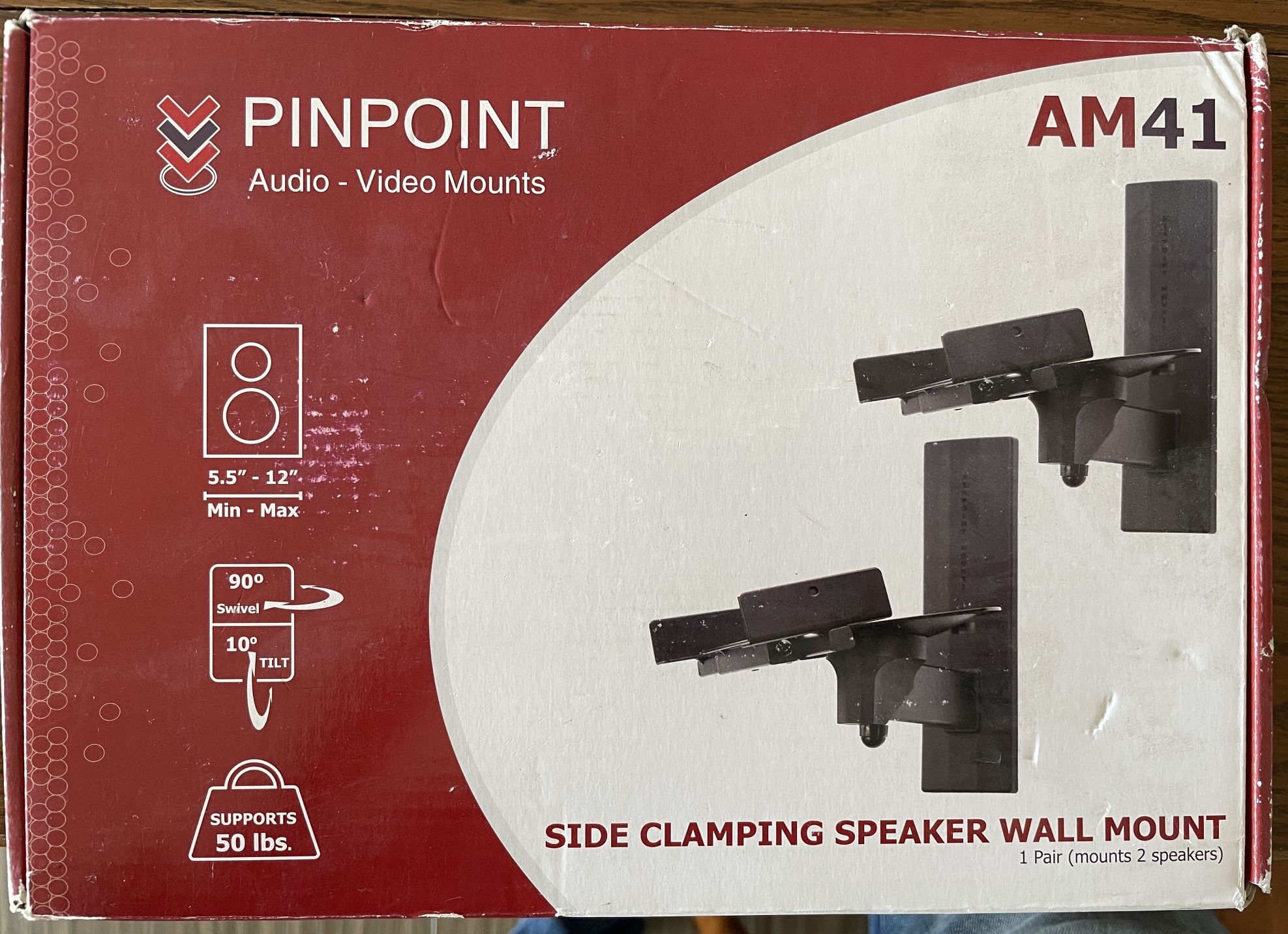 Pinpoint Side Clamping Speaker Wall Mount AM41