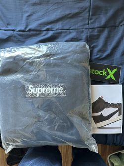 Navy Blue Supreme Bandana Box Logo Hoodie