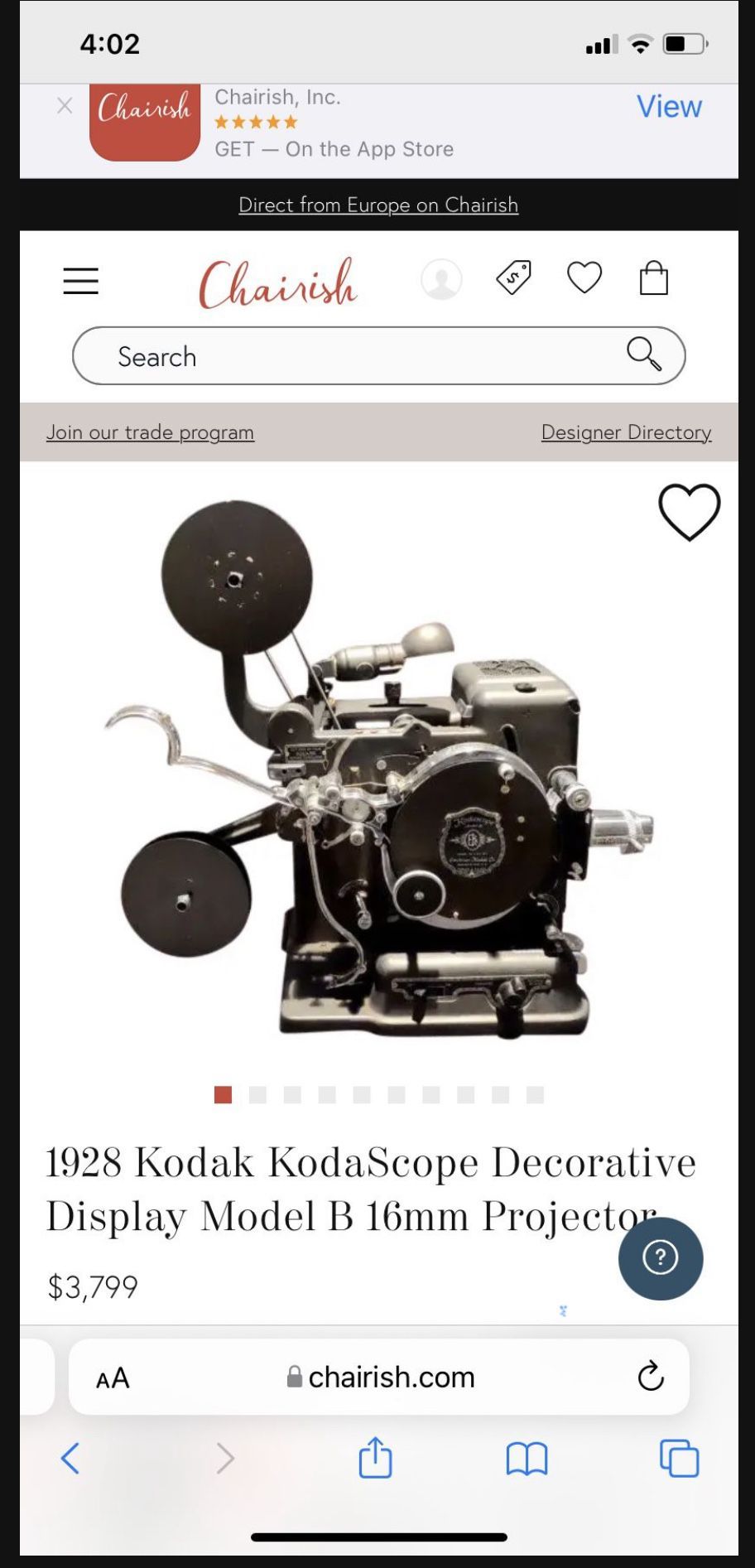 1928 Kodak Antique Kodascope