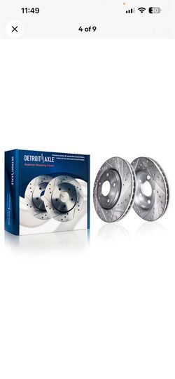 Rear Drilled Rotors with brake pads