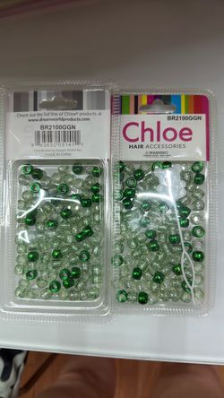 19 Units Hair Accessories Green Glitter Beads